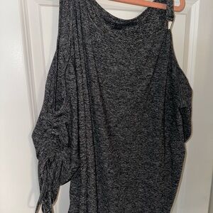 Penningtons Gray Cold Shoulder Top